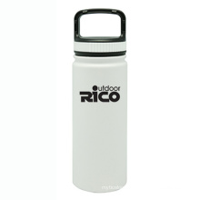 Durable Stainless Steel Vacuum Sports Bottle White 18oz